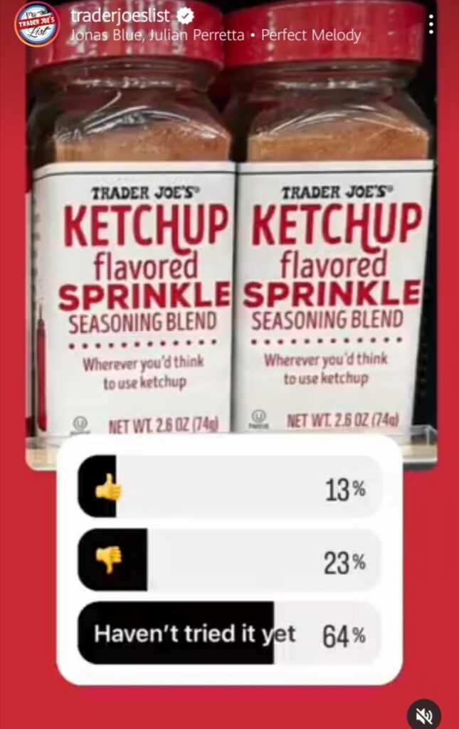 Trader Joe's Ketchup flavored Sprinkle Seasoning Blend Rated 13👍